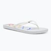 Moteriškos šlepetės per pirštą ROXY Sandy III white/rainbow monogram