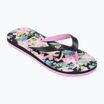Vaikiškos šlepetės per pirštą ROXY Tahiti VII black/pink stencil