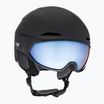 Slidinėjimo šalmas Alpina Oro QV Mips black matt/ice blue