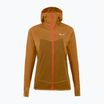 Moteriškas žygio džemperis Salewa Puez Hybrid PL FZ Hoody golden brown melange