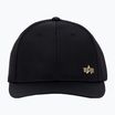 Vyriška kepuraitė su snapeliu Alpha Industries Metal Label black/shiny gold