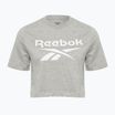 Moteriški marškinėliai Reebok Identity Big Logo Crop Tee medium grey heather