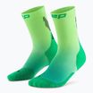 Vyriškos kompresinės kojinės CEP Run Edt. Gradient Mid Cut Compression 5.0 green/lime fade