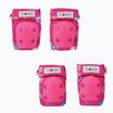 Vaikiškas apsaugų rinkinys Globber Toddler deep pink/flowers