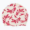 Vaikiška plaukimo kepuraitė Speedo Slogan Print white/red