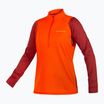 Moteriški dviračių marškinėliai ilgomis rankovėmis Endura Singletrack Fleece paprika