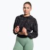 Moteriški treniruočių marškinėliai Gymshark KK Twins Zip Up Crop black/blue