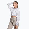 Moteriški treniruočių marškinėliai Gymshark KK Twins Zip Up Crop white