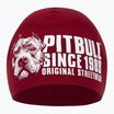 Vyriška žieminė kepurė Pitbull Beanie Blood Dog burgundy