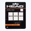 HEAD Padel Pro raketės apvyniojimas 3 vnt. baltos spalvos.