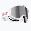 Vaikiški slidinėjimo akiniai Bliz Liner Jr white pink logo/pink&silver mirror