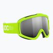 Vaikiški slidinėjimo akiniai POC POCito Iris fluorescent yellow/green/partly sunny silver