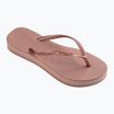 Moteriškos šlepetės per pirštą Havaianas Slim Platform crocus rose