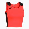Moteriški bėgimo marškinėliai Joma Record II Top fluor coral/black