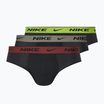 Vyriškos kelnaitės Nike Everyday Cotton Stretch Brief 3 poros cyber black/heather grey/dark pony