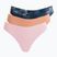 Moteriški stringai Under Armour Pure Stretch Ns Thong 3 poros canyon pink/black