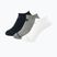New Balance Performance medvilninės plokščios kojinės, 3 poros, balta/juoda/pilka