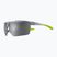 "Nike Windshield" matiniai vilko pilkos/pilkos spalvos su sidabriniu veidrodėliu akiniai nuo saulės