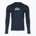 Vyriški plaukimo marškinėliai ilgomis rankovėmis Quiksilver Solid Streak navy blazer/grey