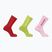 Kojinės Salomon Everyday Crew 3 poros flame scarlet/dark citron