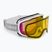 Moteriški slidinėjimo akiniai Giro Moxie white & grey chute/ amber pink/ yellow