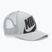 Vaikiška kepuraitė su snapeliu Nike Rise Structured Trucker light smoke grey / light smoke grey / black