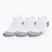 Bėgimo kojinės Under Armour Dry Run Cushion No Show 3 poros white/halo gray/reflective