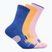 Bėgimo kojinės HOKA Crew Run Sock 3 poros pink twillight/sherbert/dazzling blue