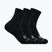 Kojinės HOKA Quarter Run Sock 3-Pack black/black/black