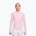 Moteriški bėgimo marškinėliai ilgomis rankovėmis Nike Tempo Swoosh Run Dri-Fit 1/4-Zip pink foam/white