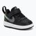Vaikiški batai Nike Court Borough Low black/smoke grey/white/illusion green