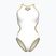 Moteriškas vientisas maudymosi kostiumėlis Arena One Biglogo One Piece white/gold