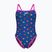 Moteriškas vientisas plaukimo kostiumas arena Reversible Swimsuit Challenge Back royal multi/shocking pink