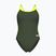 Vientisas moteriškas plaukimo kostiumas arena Lace Back Solid dark sage/artic lime