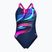 Moteriškas vientisas maudymosi kostiumėlis arena Bloom Swim Pro Back Lb multi navy/navy/shocking pink