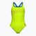 Moteriškas vientisas maudymosi kostiumėlis arena Logo Swim Pro artic lime/blue china