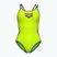 Moteriškas vientisas maudymosi kostiumėlis arena One Double Cross Back One Piece artic lime/plum/blue cosmo