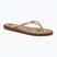 Moteriškos šlepetės per pirštą ROXY Bermuda Print brown combo