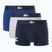 Vyriškos trumpikės Lacoste 5H1291 3-pak navy blue/white/silver ch