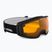 Alpina Double Jack Mag Q-Lite juodi matiniai/veidrodiniai juodi slidinėjimo akiniai