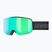 Vaikiški slidinėjimo akiniai UVEX Pwdr FM black matt/mirror green yellow clear