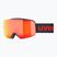 Vaikiški slidinėjimo akiniai UVEX Pwdr FM black matt/mirror red orange clear