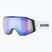 Slidinėjimo akiniai UVEX Gravity FM S2 black matt/mirror blue
