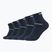 Kojinės Skechers Mesh Ventilation Quarter 5 pairs navy