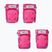 Vaikiškas apsaugų rinkinys Globber Toddler deep pink/flowers