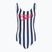 Moteriškas vientisas plaukimo kostiumas Speedo Ice Cream U-Back blue/white