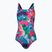 Moteriškas vientisas maudymosi kostiumėlis Nike Multiple Print Fastback purpurinės spalvos NESSC010-593