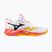Tinklinio batai Mizuno Wave Momentum Pro white/fiery coral 2/citrus