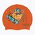 "Speedo Junior" spausdinta silikoninė oranžinė/geltona vaikiška plaukimo kepuraitė