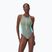 Moteriškas vientisas plaukimo kostiumas Speedo Zip Colorblock soft olive